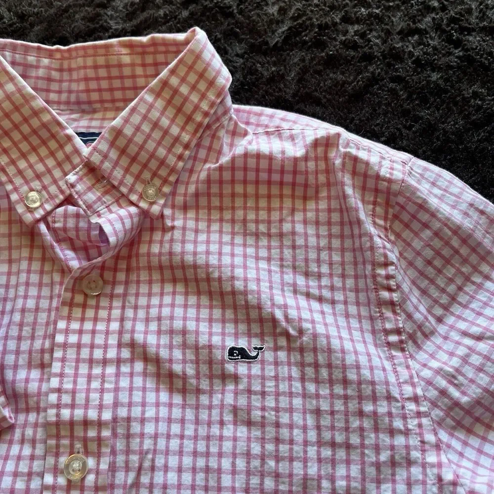 Set of 2 Youth Gingham Check Long Sleeve Vineyard Vines Ralph Lauren Boys‎ S